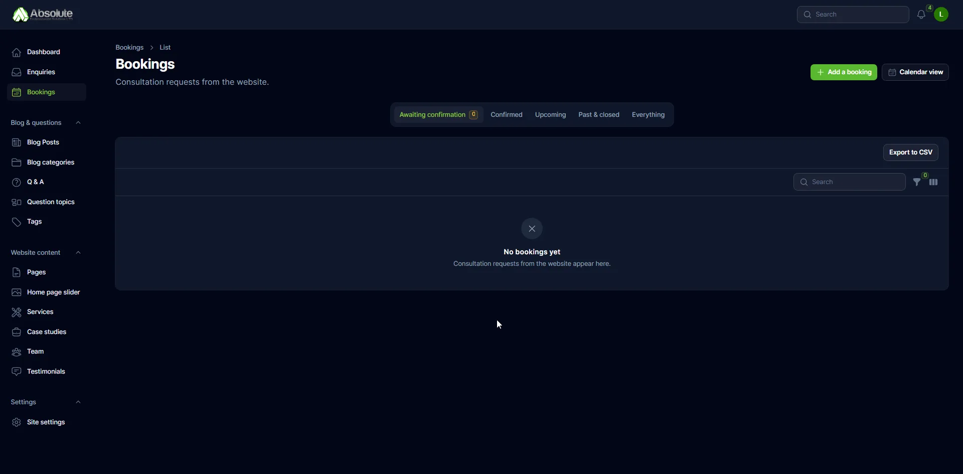 Screenshot 5 of the A-E-S website
