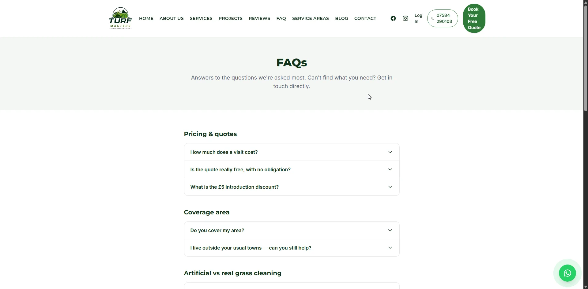Screenshot 6 of the Turf Masters website