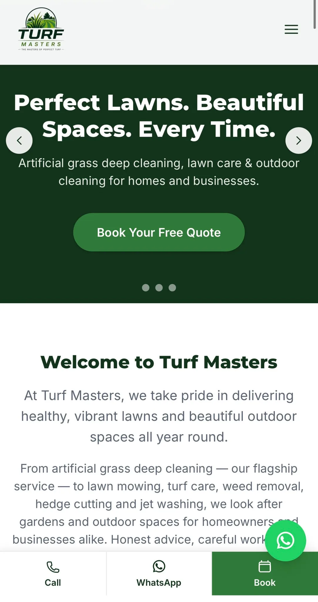 Screenshot 7 of the Turf Masters website