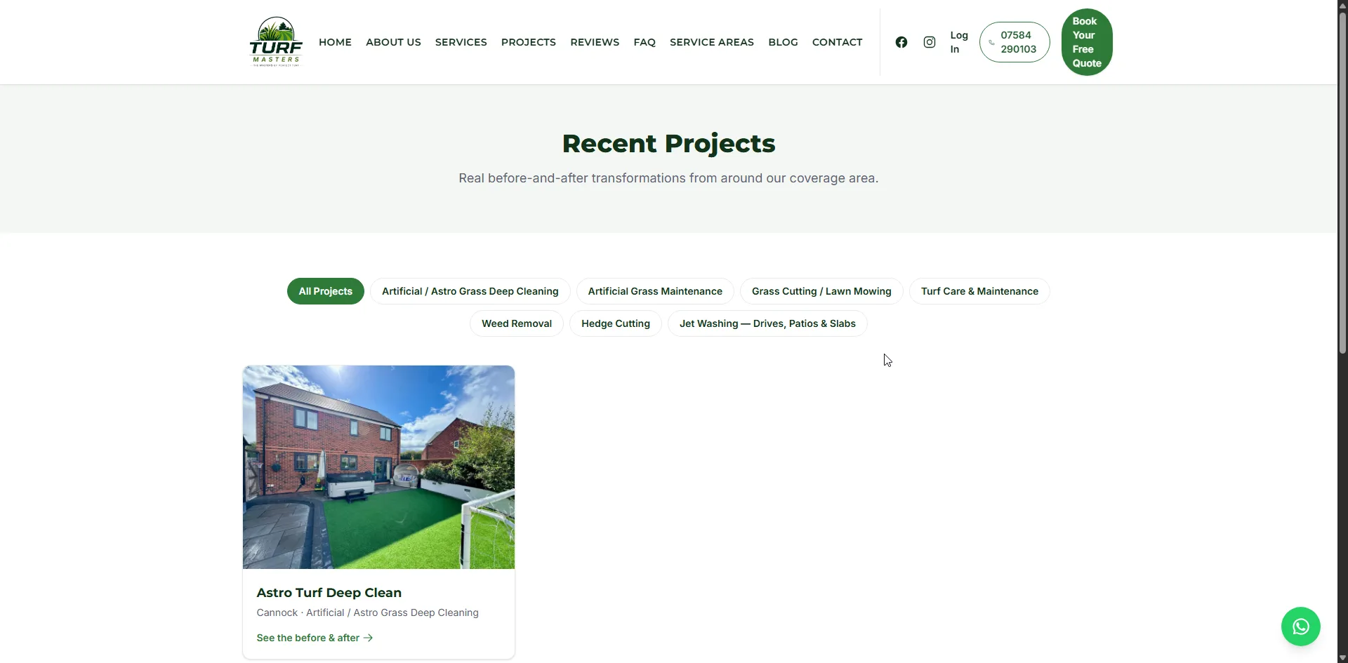 Screenshot 8 of the Turf Masters website