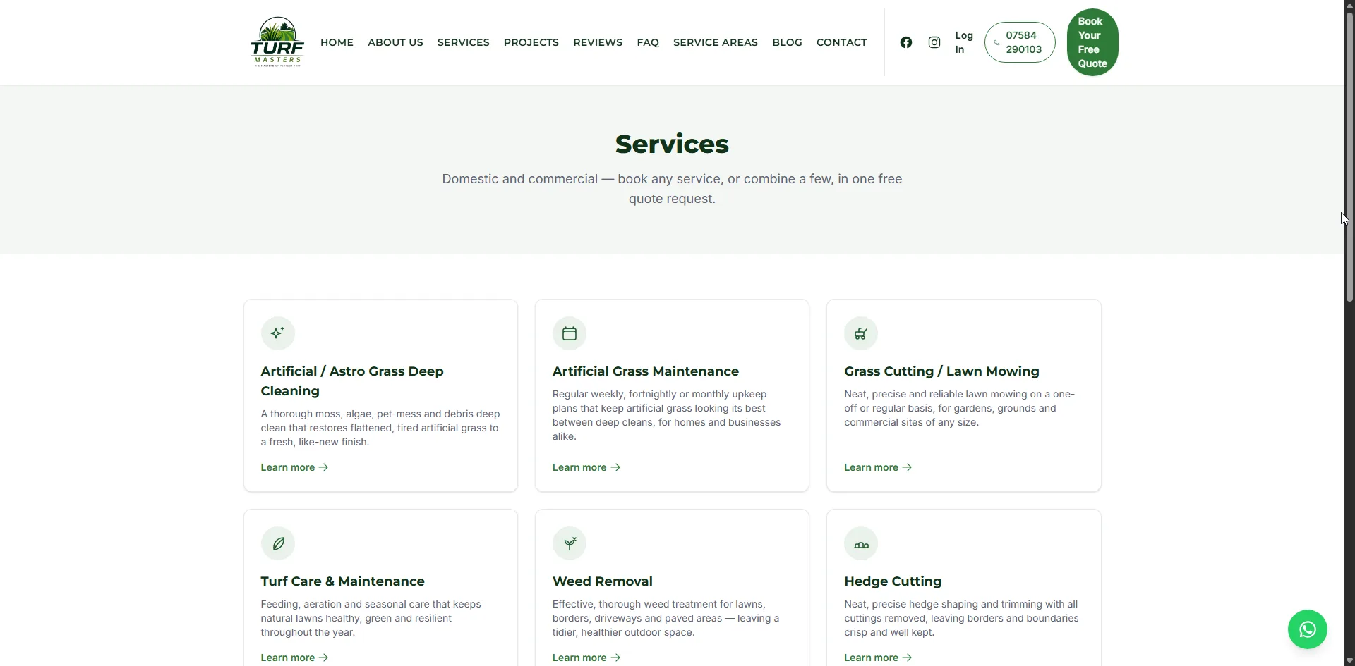 Screenshot 11 of the Turf Masters website