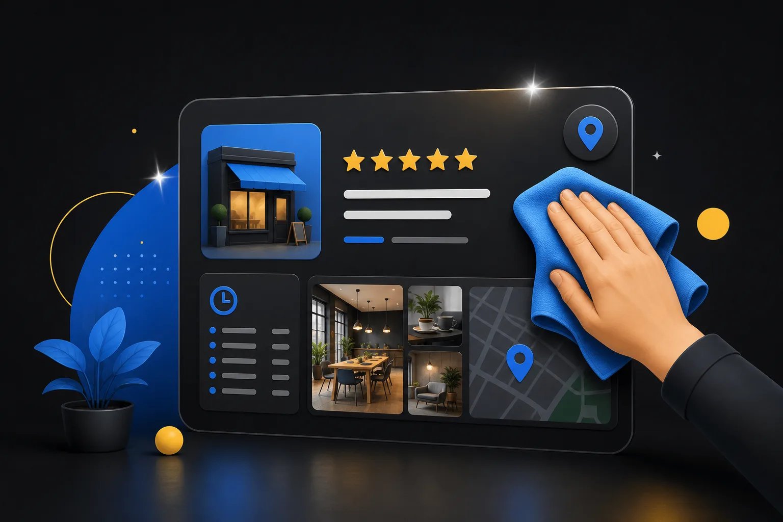 Illustration for the article: Google Business Profile Optimisation: A Step-by-Step Guide