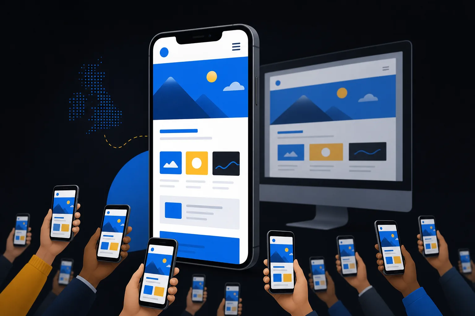Illustration for the article: Mobile-First Design: Why Most of Your Customers Never See Your Desktop Site