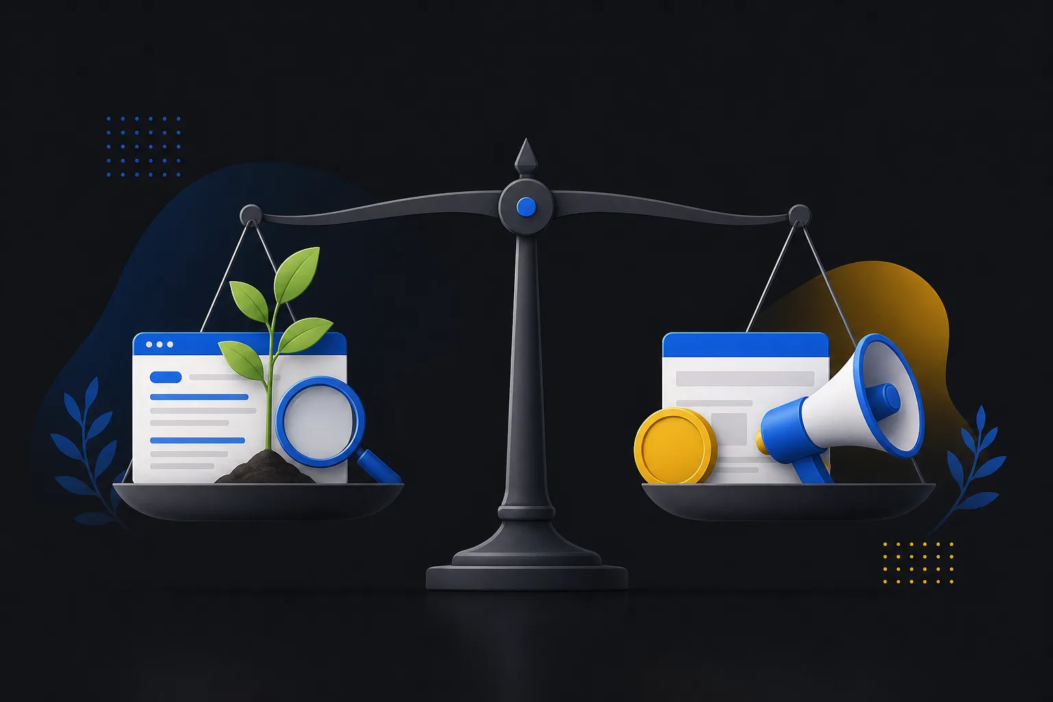 Illustration for the article: SEO vs Paid Ads for Small Businesses: Where to Spend First