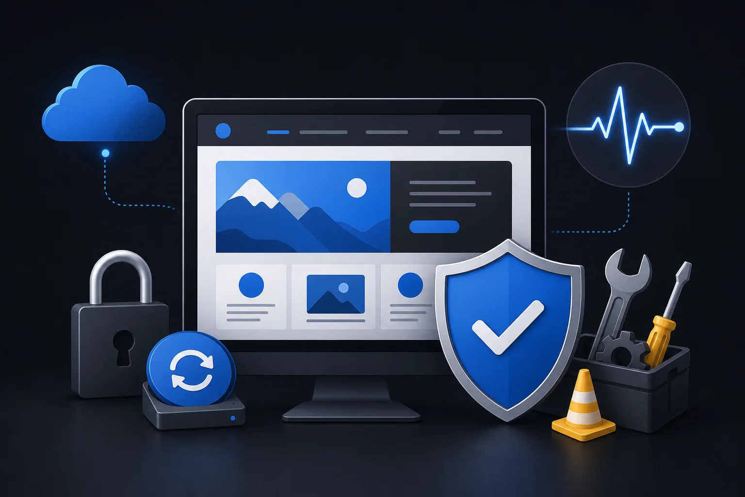 Illustration for the article: Website Care Plans Explained: Why Maintenance Matters